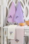 Mijölnir Juego de 6 paños de cocina bordados Lavender Multicolor